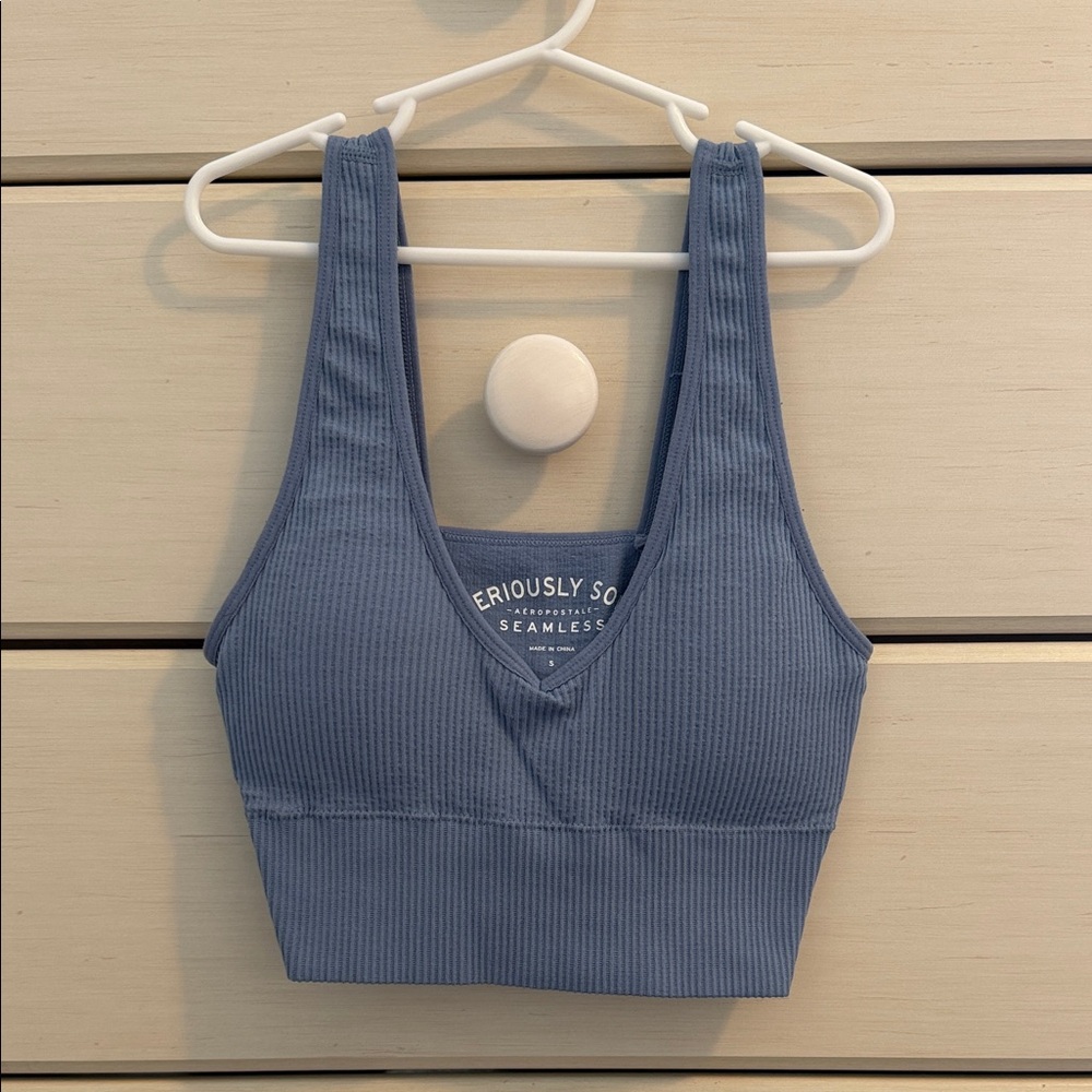 Aeropostale Seriously Soft Seamless Sports Bra in Blue